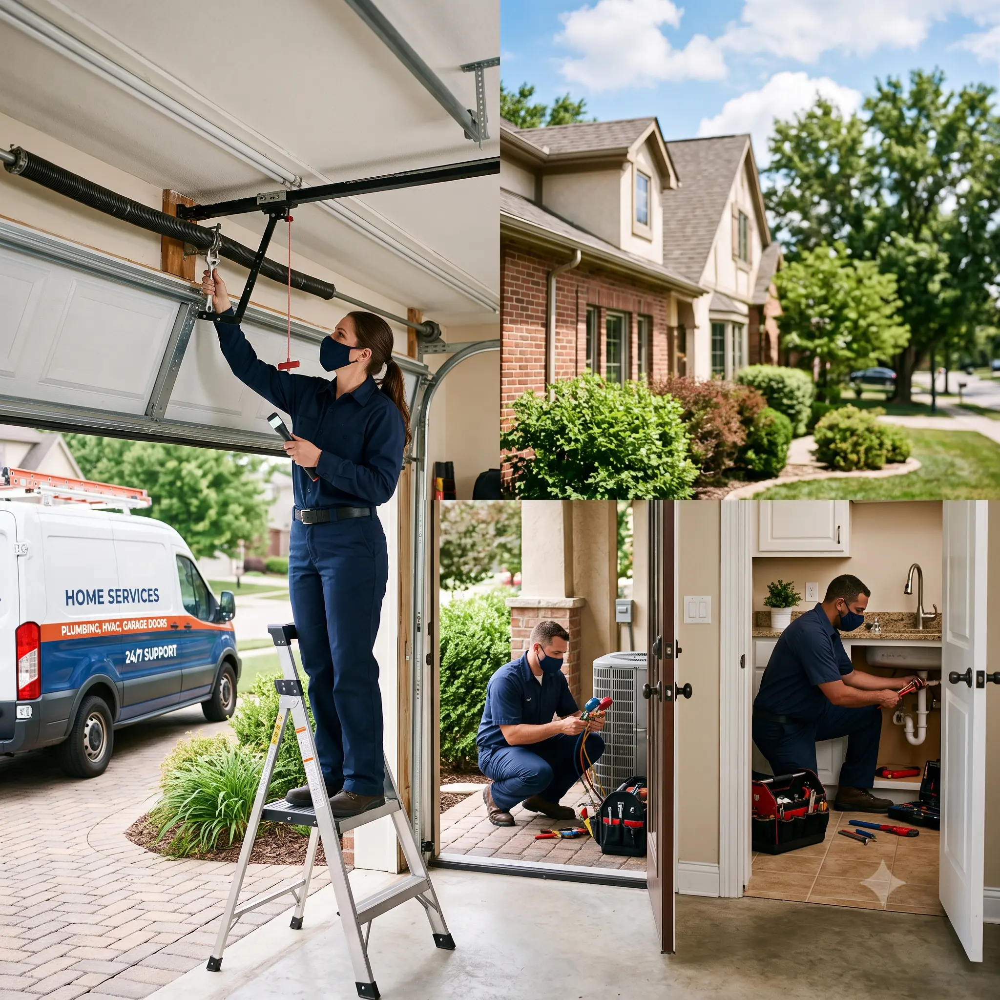 Home services technician on job